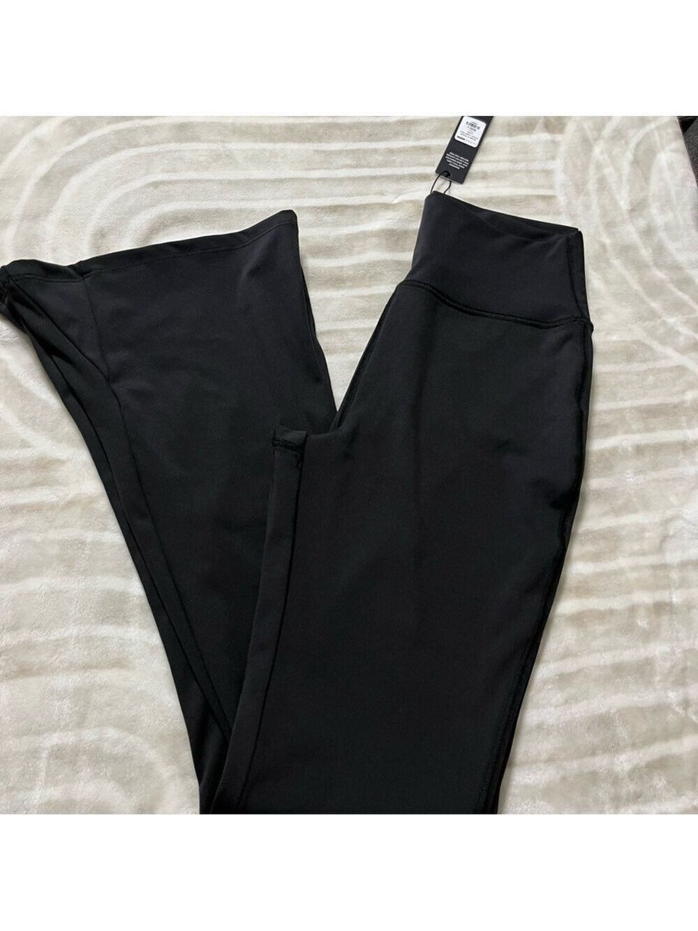 Fashion Nova Charcoal Black Active Yoga Pants Women's Size Large NEW